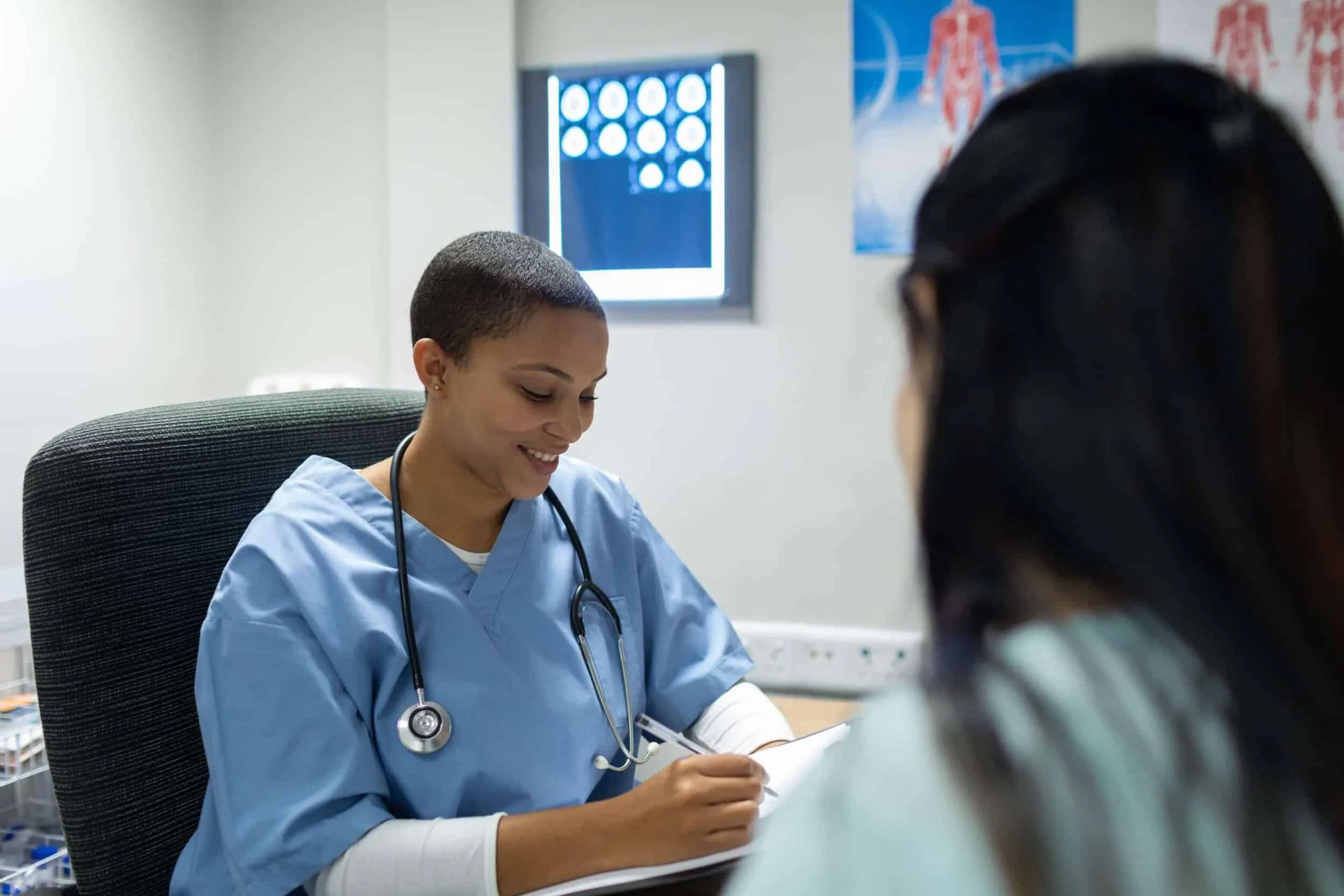 Doctor diagnosing
